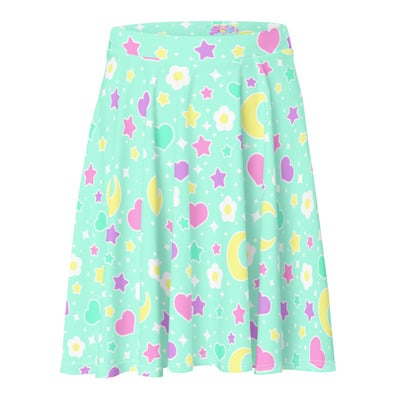 Magical spring mint skater skirt