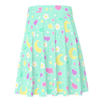 Magical Spring Mint Skater Skirt - Thumbnail 15