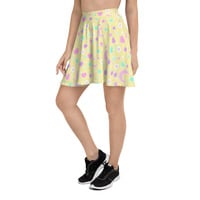 Magical Spring Yellow Skater Skirt - Thumbnail 5