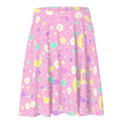 Magical spring pink skater skirt
