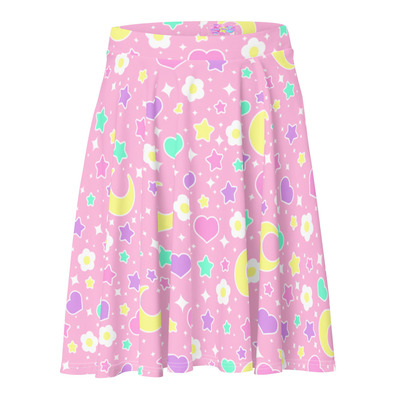 Magical Spring Pink Skater Skirt