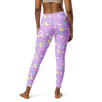 Magical Spring Purple Yoga Leggings - Thumbnail 11
