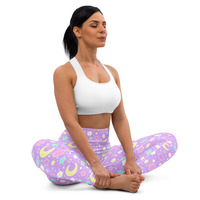 Magical Spring Purple Yoga Leggings - Thumbnail 16