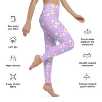 Magical Spring Purple Yoga Leggings - Thumbnail 24