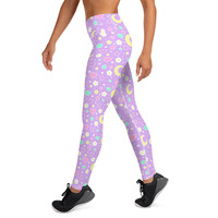 Magical Spring Purple Yoga Leggings - Thumbnail 33