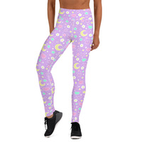 Magical Spring Purple Yoga Leggings - Thumbnail 34