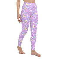 Magical Spring Purple Yoga Leggings - Thumbnail 41