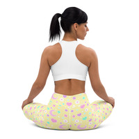 Magical Spring Yellow Yoga Leggings - Thumbnail 5