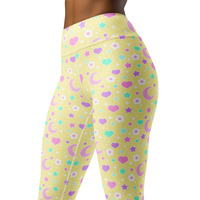 Magical Spring Yellow Yoga Leggings - Thumbnail 9