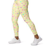 Magical Spring Yellow Yoga Leggings - Thumbnail 10