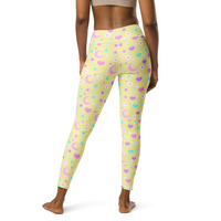 Magical Spring Yellow Yoga Leggings - Thumbnail 11