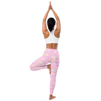 Magical Spring Pink Yoga Leggings - Thumbnail 4