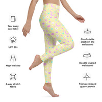 Magical Spring Yellow Yoga Leggings - Thumbnail 24