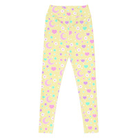 Magical Spring Yellow Yoga Leggings - Thumbnail 27