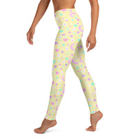 Magical Spring Yellow Yoga Leggings - Thumbnail 31