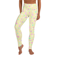 Magical Spring Yellow Yoga Leggings - Thumbnail 32