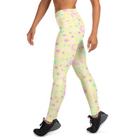 Magical Spring Yellow Yoga Leggings - Thumbnail 33