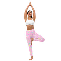 Magical Spring Pink Yoga Leggings - Thumbnail 15