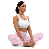 Magical Spring Pink Yoga Leggings - Thumbnail 16