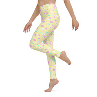 Magical Spring Yellow Yoga Leggings - Thumbnail 37