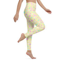 Magical Spring Yellow Yoga Leggings - Thumbnail 40