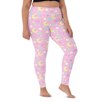 Magical Spring Pink Yoga Leggings - Thumbnail 23