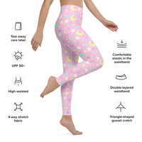 Magical Spring Pink Yoga Leggings - Thumbnail 24