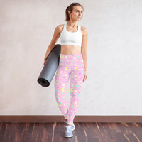 Magical Spring Pink Yoga Leggings - Thumbnail 30