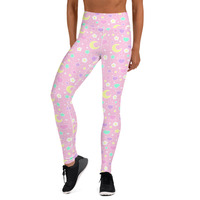 Magical Spring Pink Yoga Leggings - Thumbnail 35