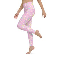 Magical Spring Pink Yoga Leggings - Thumbnail 38