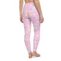 Magical Spring Pink Yoga Leggings - Thumbnail 40
