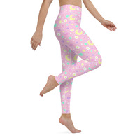 Magical Spring Pink Yoga Leggings - Thumbnail 41