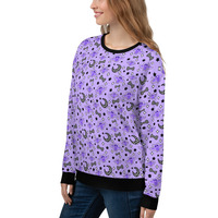 Magical Kawaii Spooky Bats Purple Unisex Sweatshirt - Thumbnail 8