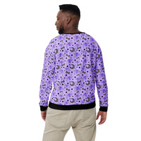 Magical Kawaii Spooky Bats Purple Unisex Sweatshirt - Thumbnail 10