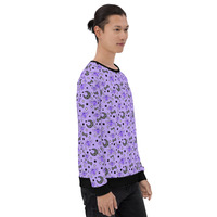 Magical Kawaii Spooky Bats Purple Unisex Sweatshirt - Thumbnail 11