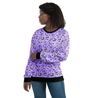 Magical Kawaii Spooky Bats Purple Unisex Sweatshirt - Thumbnail 22