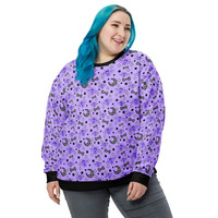 Magical Kawaii Spooky Bats Purple Unisex Sweatshirt - Thumbnail 23