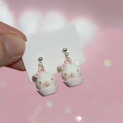 Korilakkuma rose cupcake charm