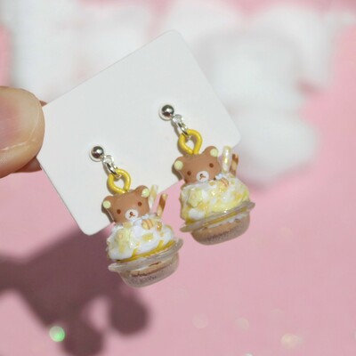 Rilakkuma honey parfait charm OR earrings