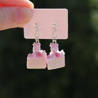 Kuromi Valentines cake charm OR earrings - Thumbnail 2