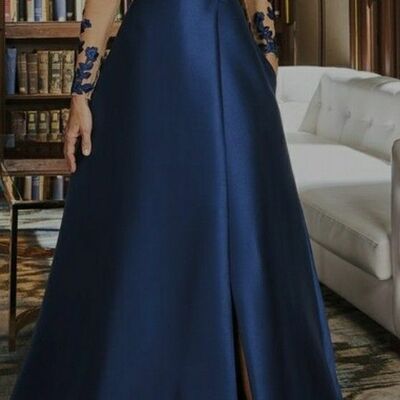 Royal blue mother of bride/ groom dress simple evening formal gowns prom dress