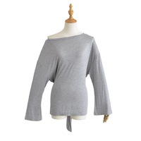 Sexy stitching mesh see-through feminine temperament short-sleeved T-shirt - Thumbnail 4