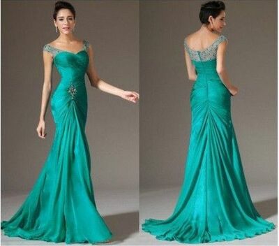 Simple Mother of Bride/ Groom Dress Blue Evening Formal Gowns Prom Dress