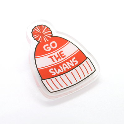 Go the swans beanie badge