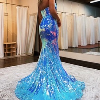 Fashion Illusion Sequin Mermaid Sweetheart Neckline Slit Ball Gown - Thumbnail 1