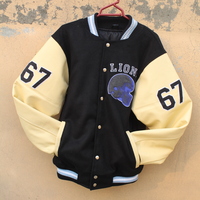 Crafted Leather Vintage Wool - Leather Sleeves Motorcycle Jacket - Thumbnail 4