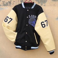 Crafted Leather Vintage Wool - Leather Sleeves Motorcycle Jacket - Thumbnail 8