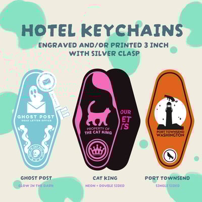 Ghostly hotel keychains (series 2)