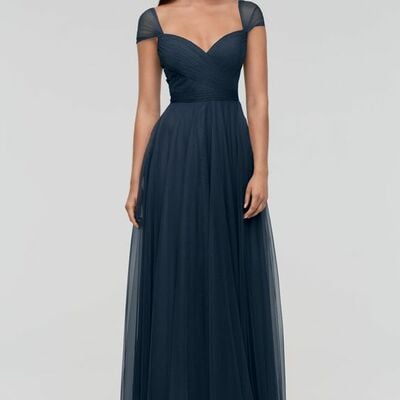 Elegant mother of bride/ groom dress royal blue evening formal gowns prom dress