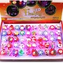 50 Pieces 3D Ring Toys, Christmas Party Favors Glitter Finger Rings, Kids Rings Glow In The Dark Party Supplies, -3